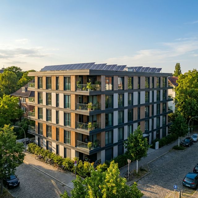 Solaranlage auf Mehrfamilienhaus